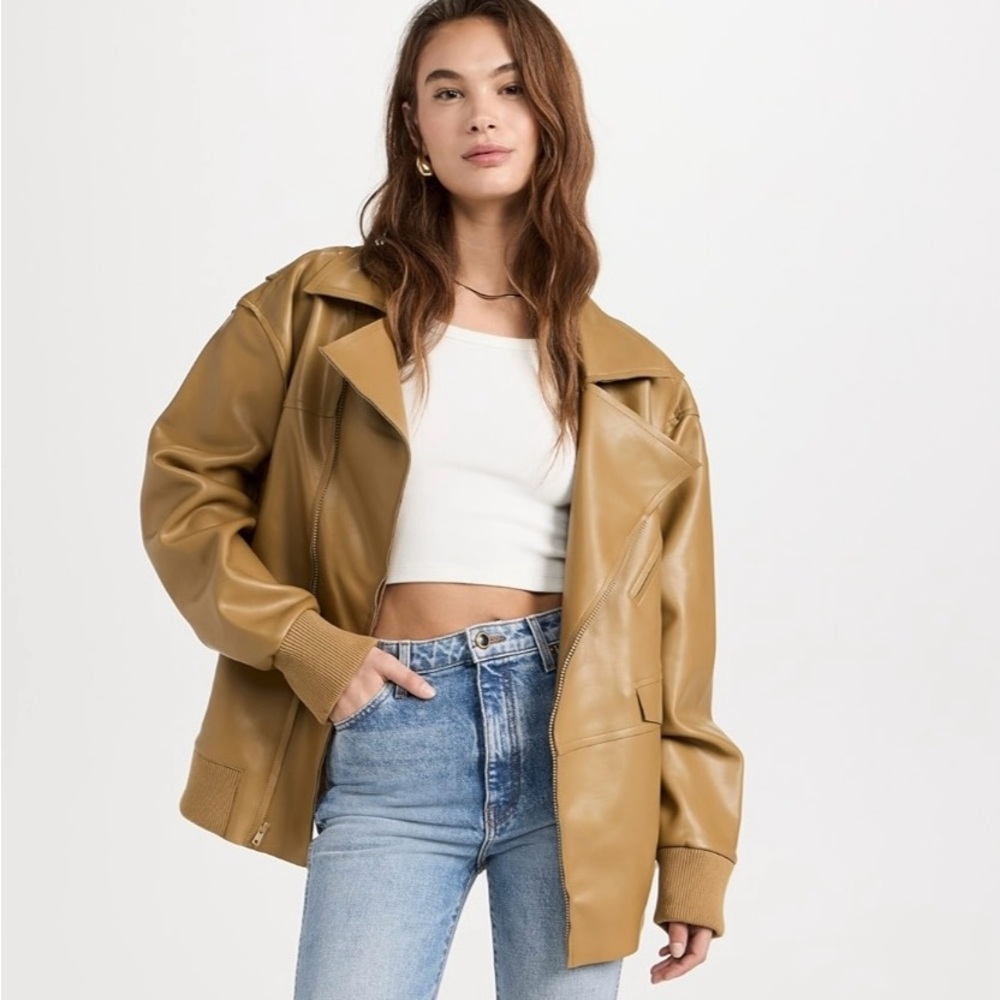 Norma Kamali Oversized Moto Jacket in Woods